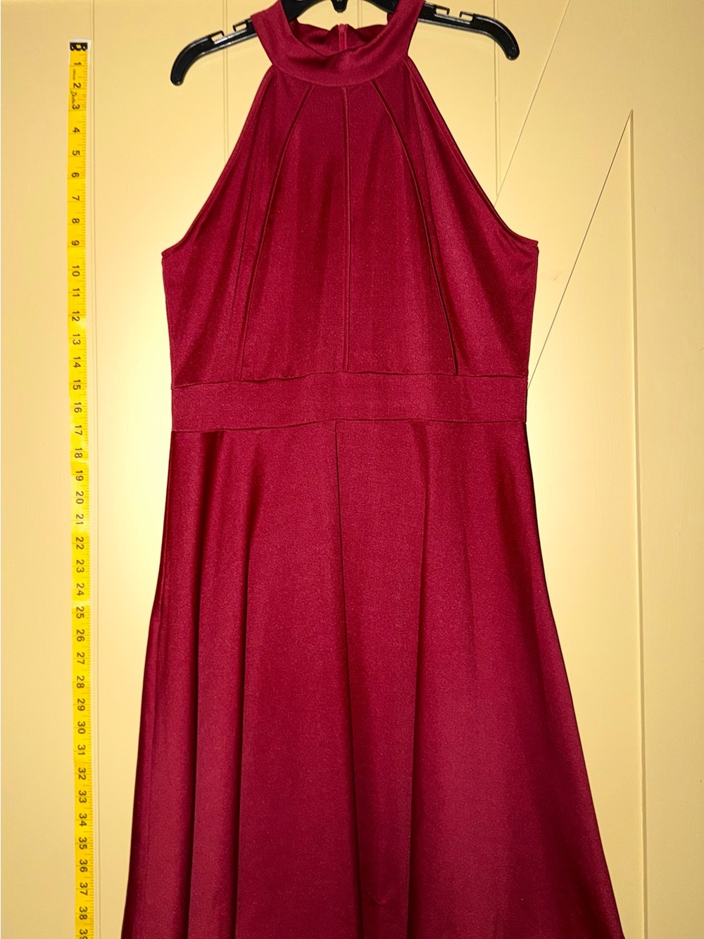 Berydress Burgundy Halter Fit & Flare Cocktail Dress NWT M
